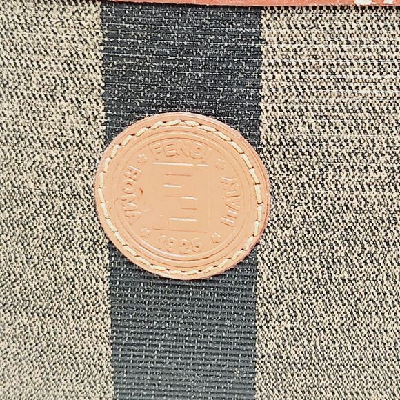 Vintage Fendi Penguin Striped Leather Shoulder Bag Multicolor Zip VTG Designer - Picture 5 of 16